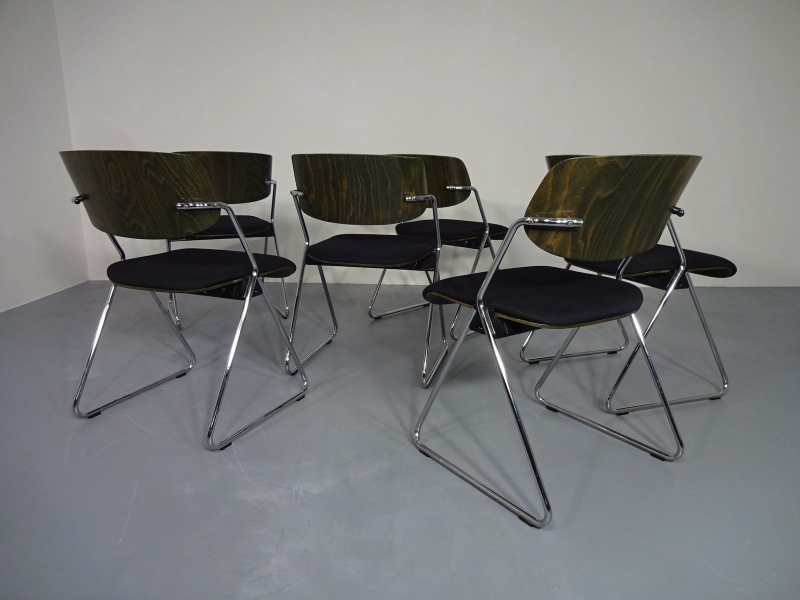 1310.0 Side Chairs By Georg Leowald For Wilkhahn, 1960s, Set Of 6 photo