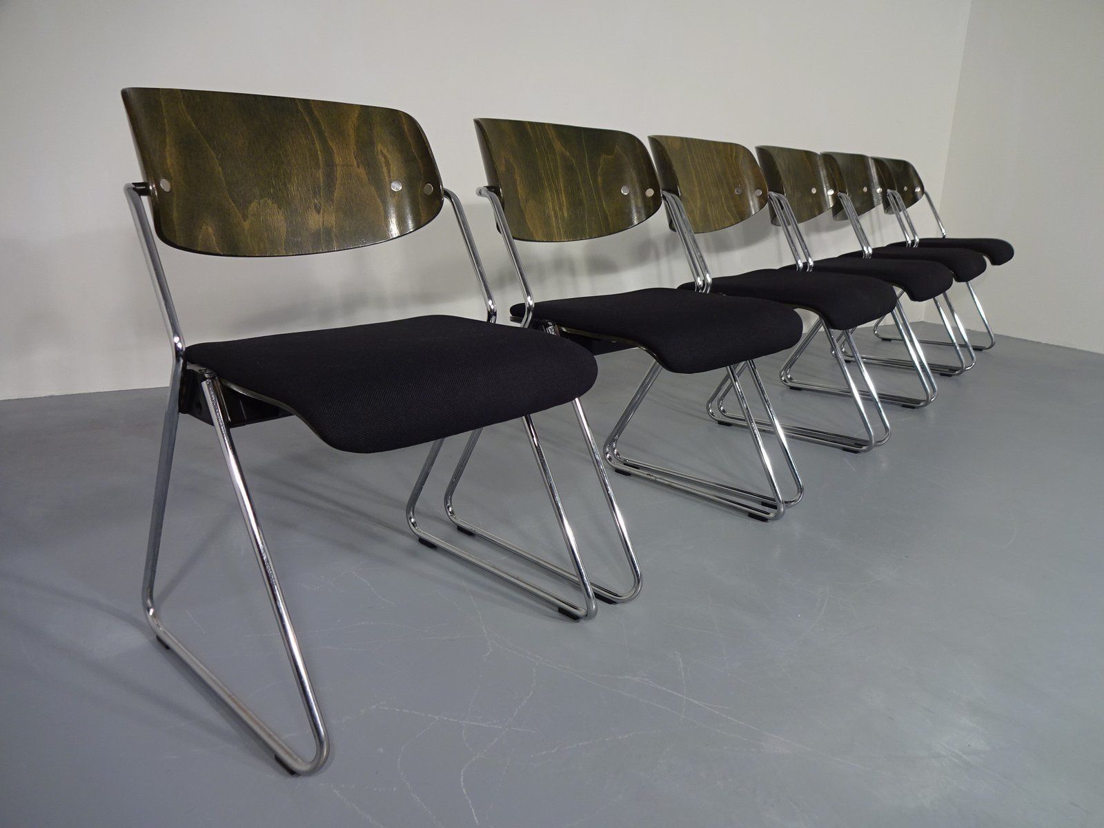 photo vinterior Side Chairs By Georg Leowald For Wilkhahn, 1960s, Set Of 6
