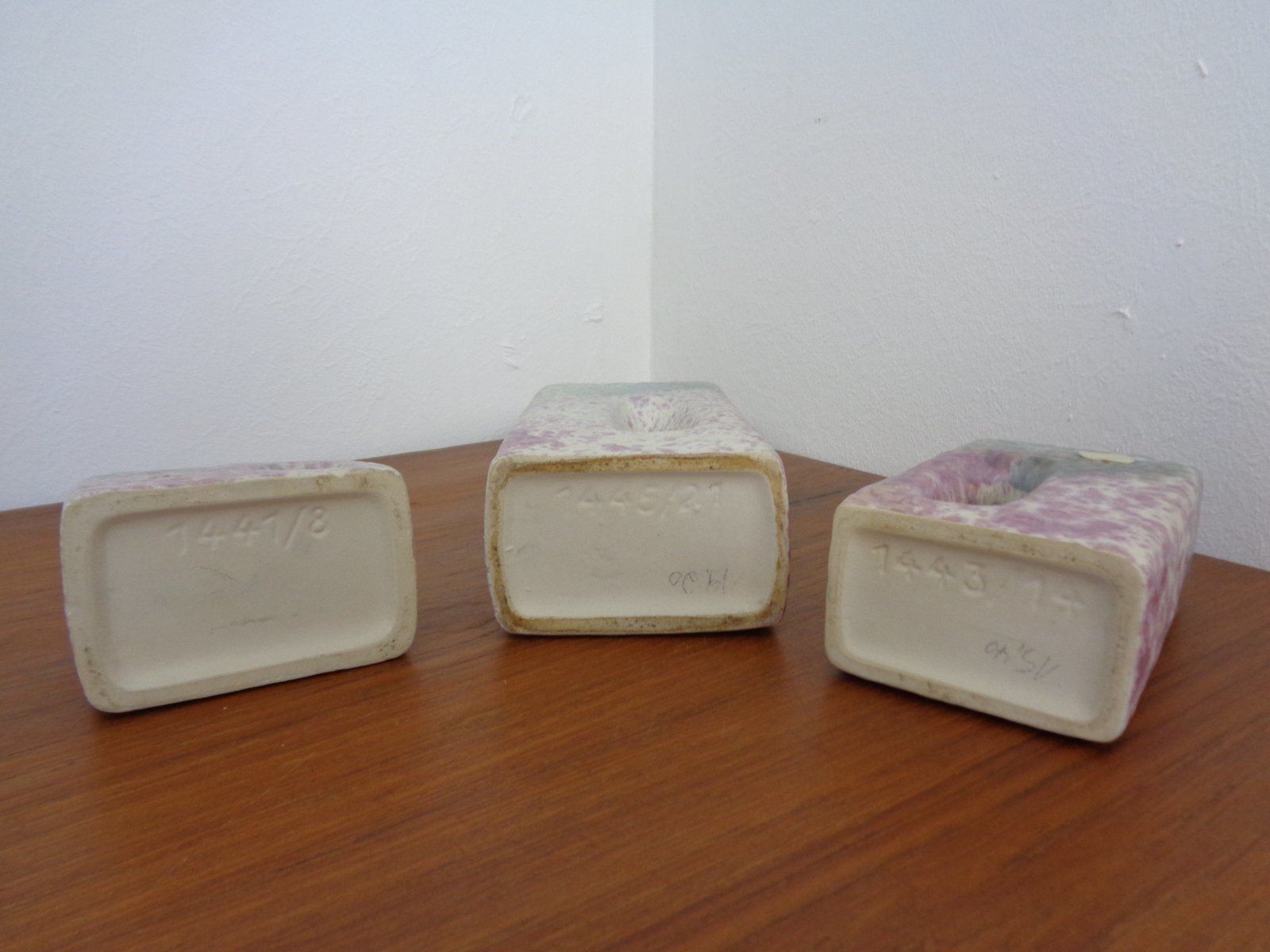 photo furniture Pink Vases From ü Keramik, 1970s, Set Of 3