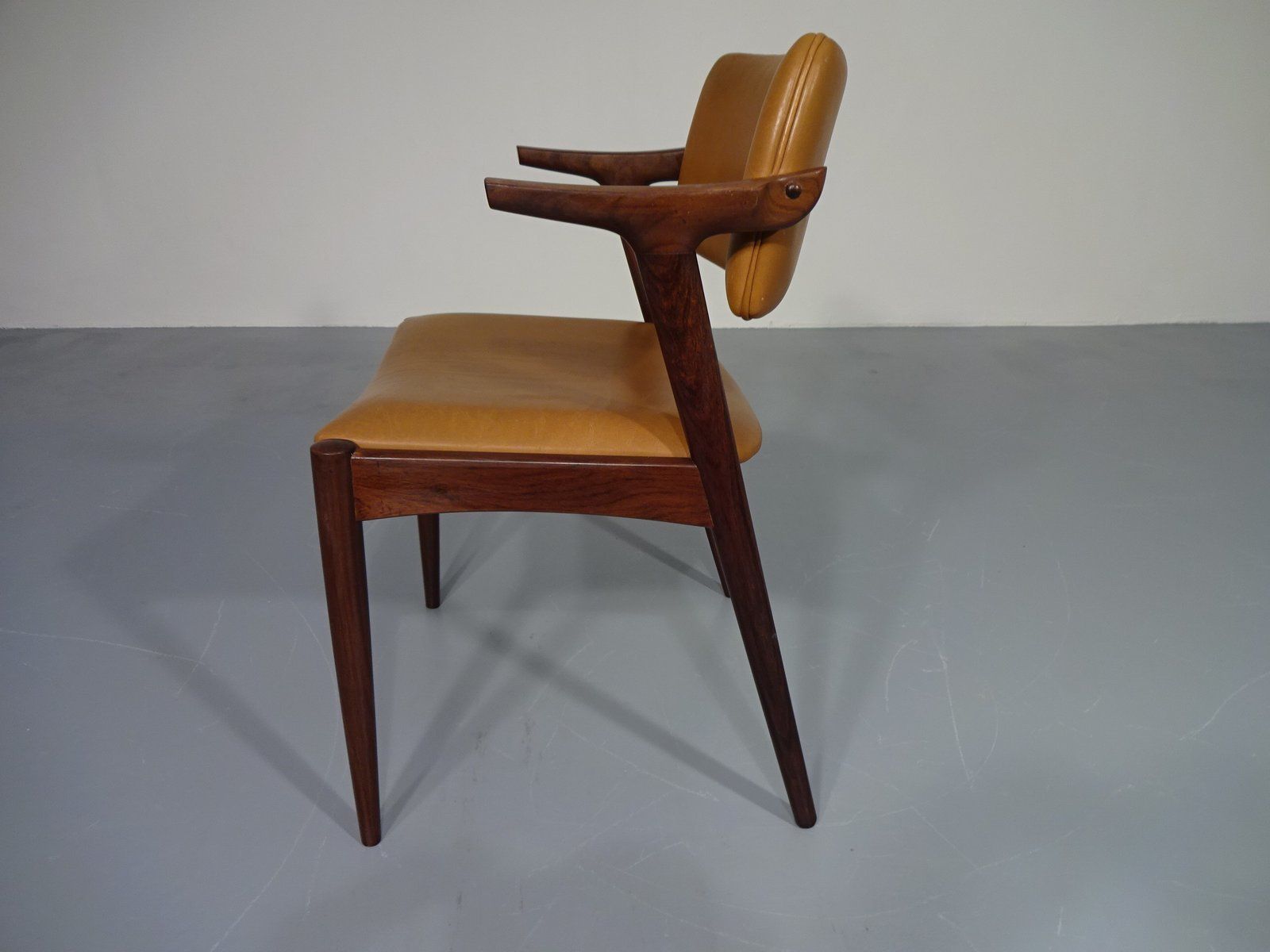 Rosewood & Leather Armchair From Gm, 1960s photo buy