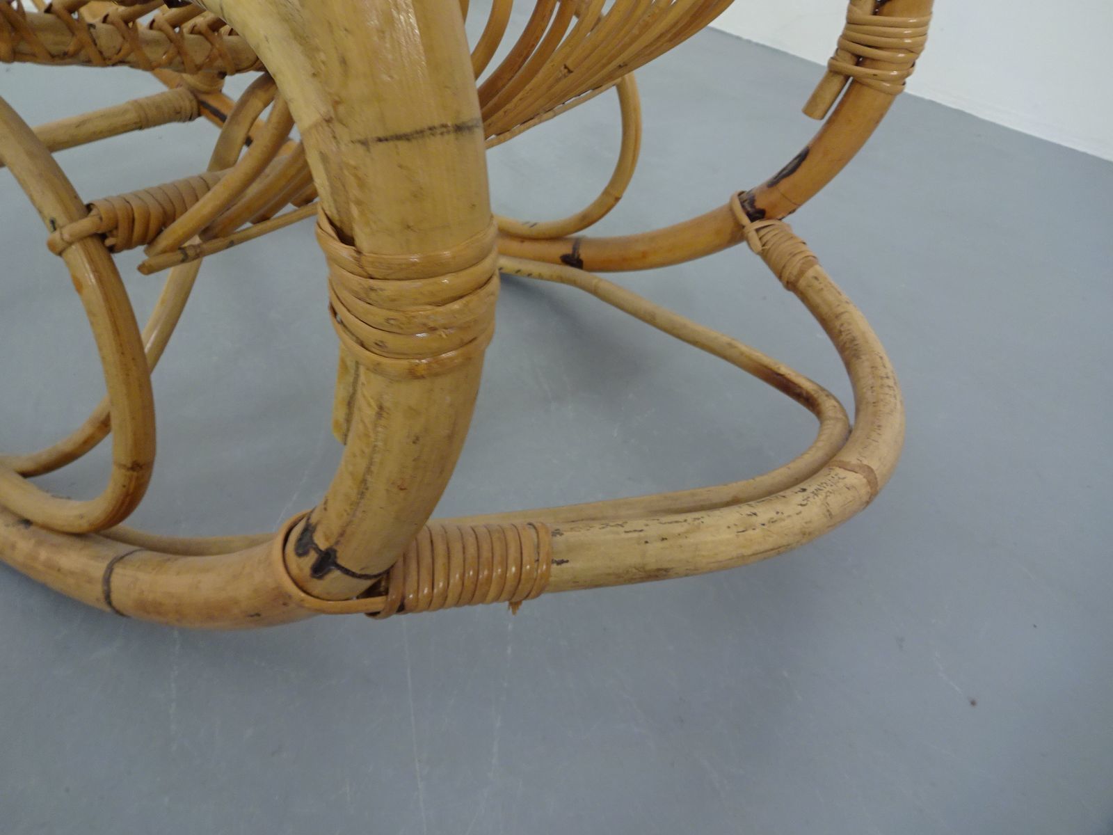 341.0 Mid Century Italian Bamboo Rocking Chair, 1950s photo