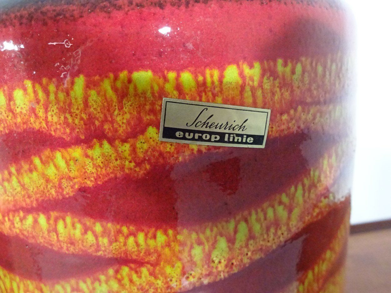Large Fat Lava Ceramic Vases From Scheurich, 1970s, Set Of 2 photo vinterior