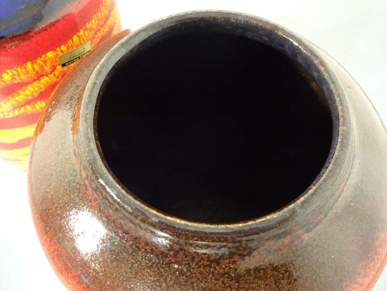 photo vinterior Large Fat Lava Ceramic Vases From Scheurich, 1970s, Set Of 2