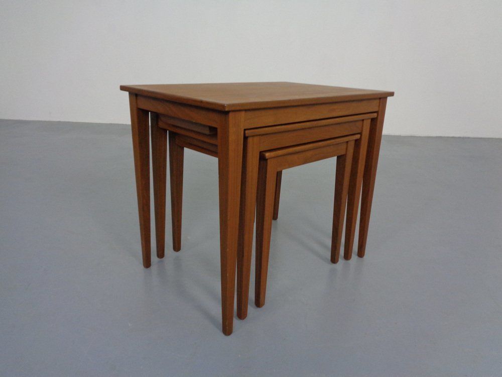 photo furniture Danish Teak Nesting Tables By Kvalitet Form Funktion, 1960s, Set Of 3