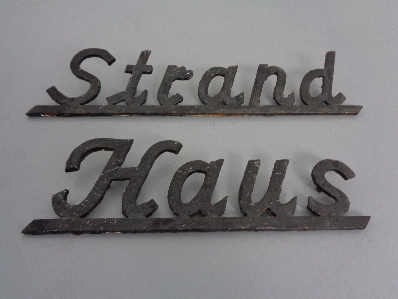 Cast Iron House Am Beach Lettering, Germany, 1960s, Set Of 3 photo furniture