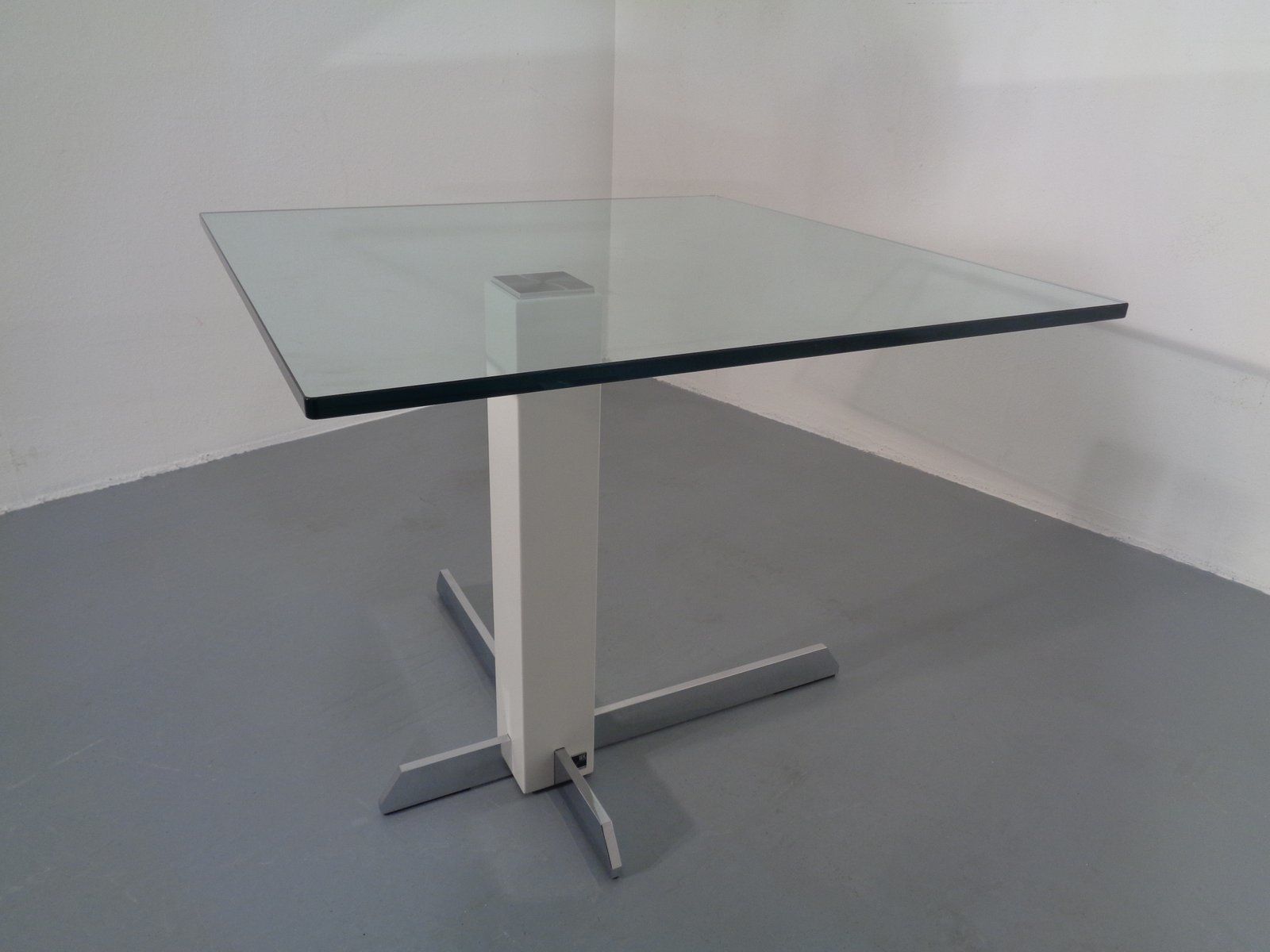 photo vintage Glass And Metal Side Tables From Wk Wohnen, 1990s, Set Of 2
