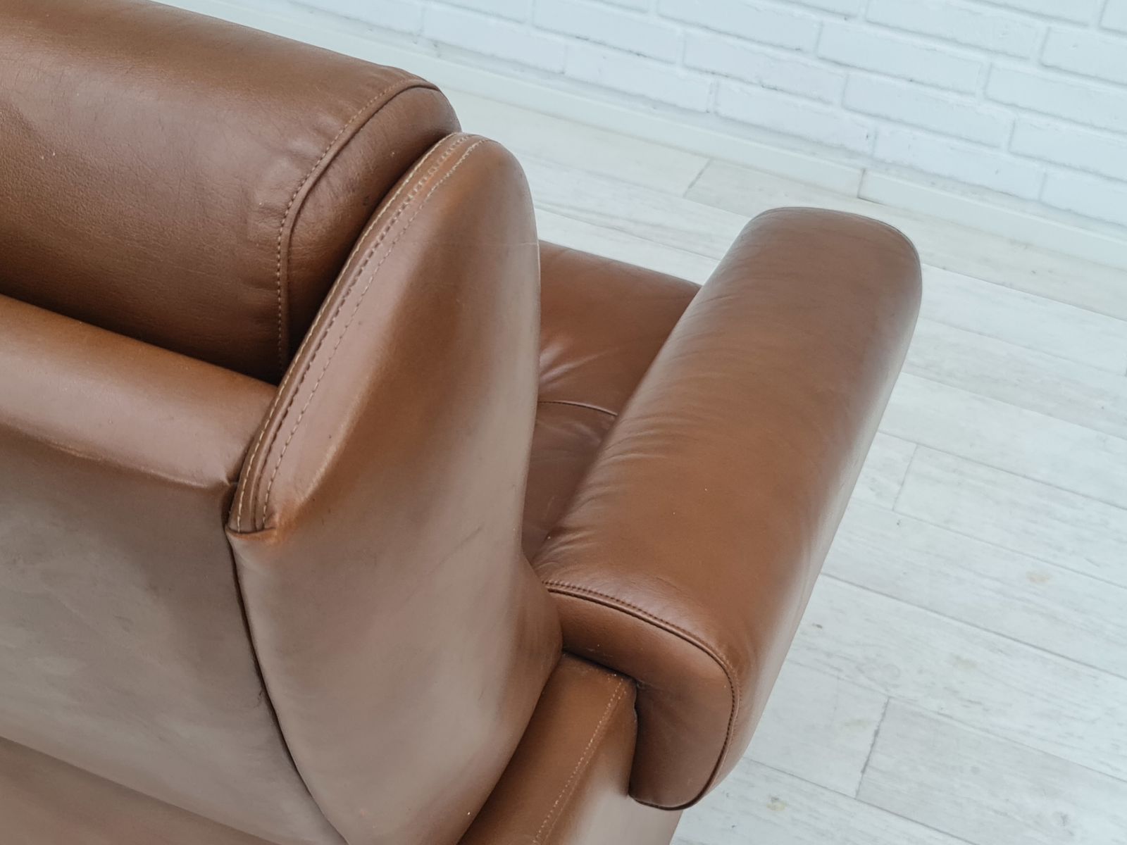 Furniture 1970s, Midcentury Danish Leather Loungechair photo
