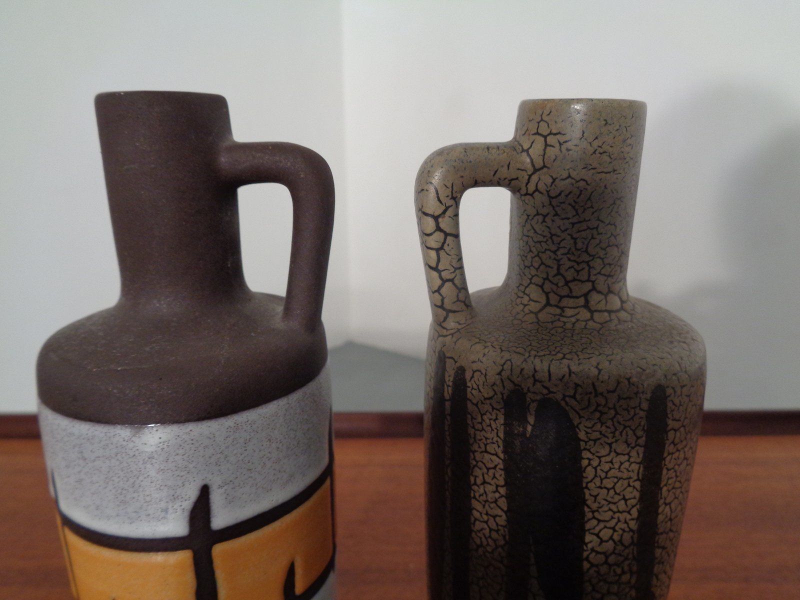 980 Ceramic Vases From Strehla, East Germany, 1960s, Set Of 2 photo 192.0