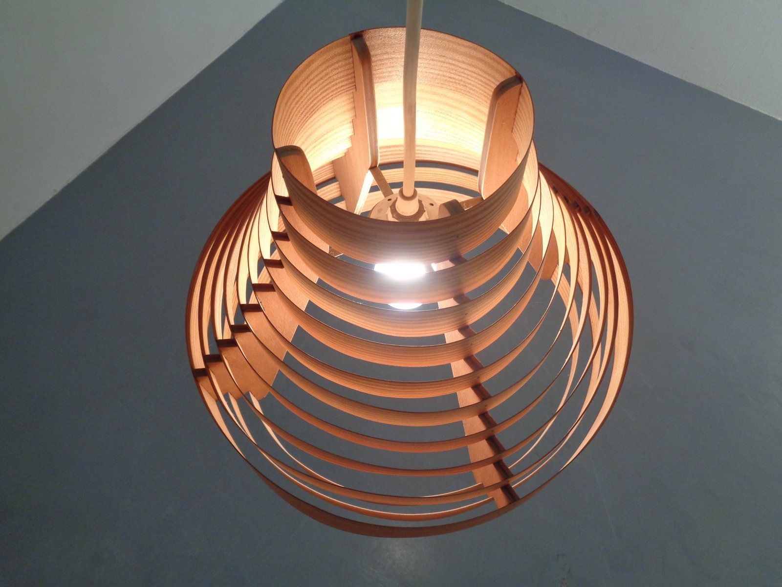 Wooden Lamella Ceiling Lamp By Hans Agne Jakobsson For Hans Agne Jakobsson Ab Markaryd 1960s photo 710.0