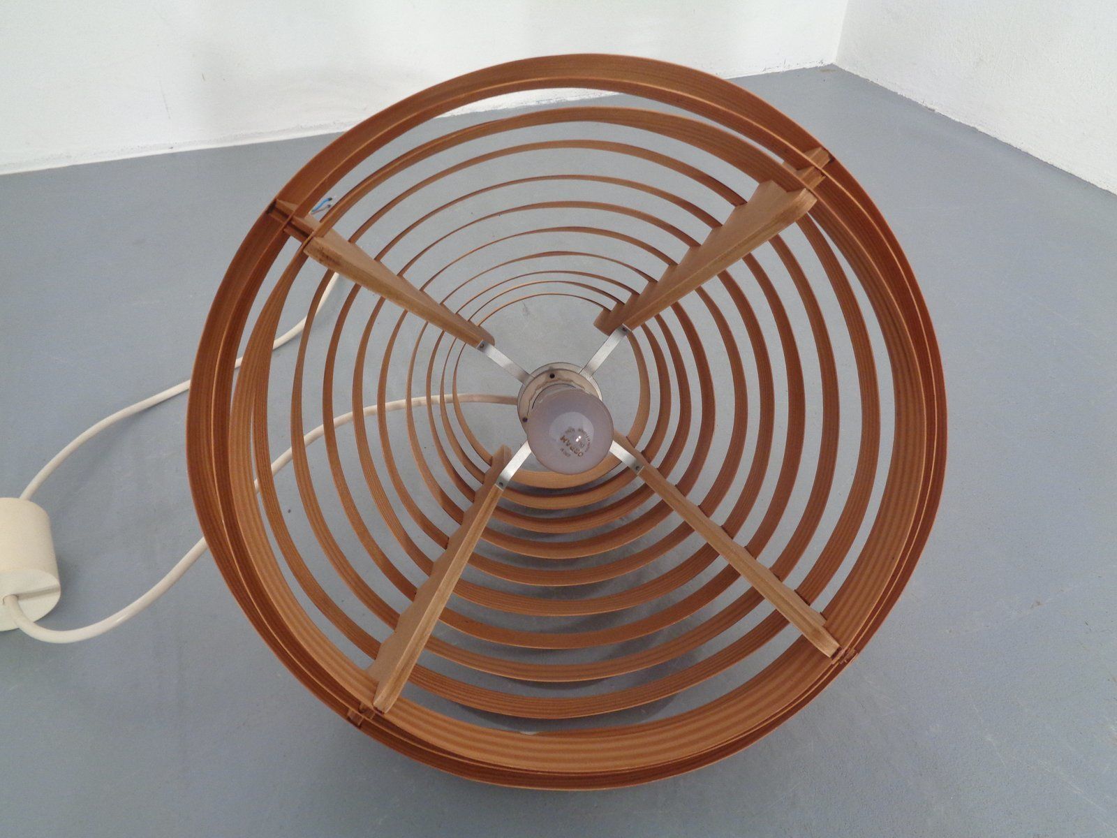 photo vinterior Wooden Lamella Ceiling Lamp By Hans Agne Jakobsson For Hans Agne Jakobsson Ab Markaryd 1960s