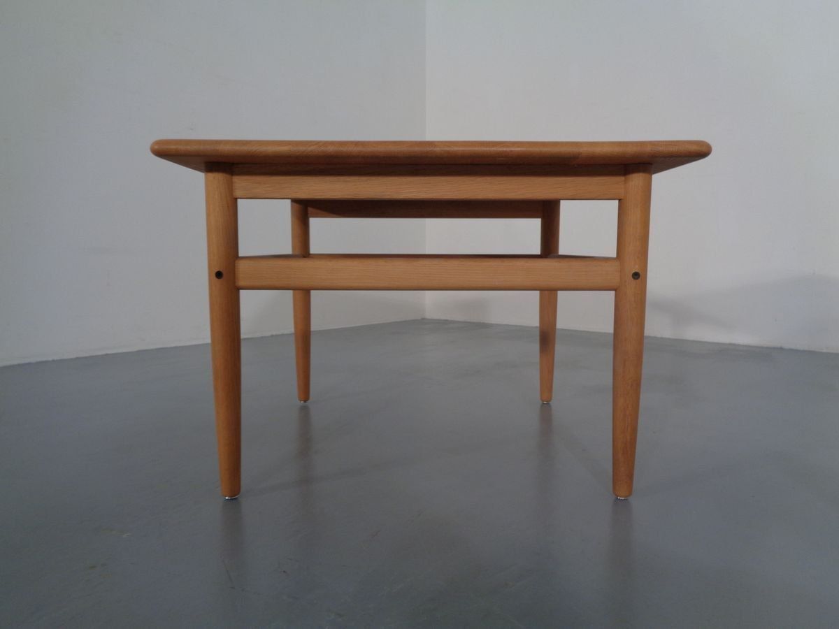 Furniture Danish Oak Sofa Table By Niels Bach, 1960s photo