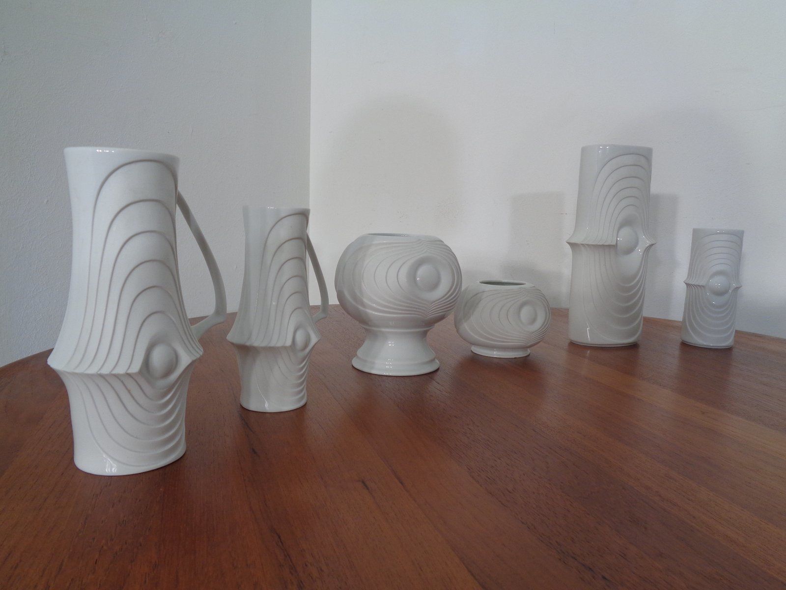 Mid Century Op Art Vases From Royal Kpm  1960s  Set Of 6 photo furniture