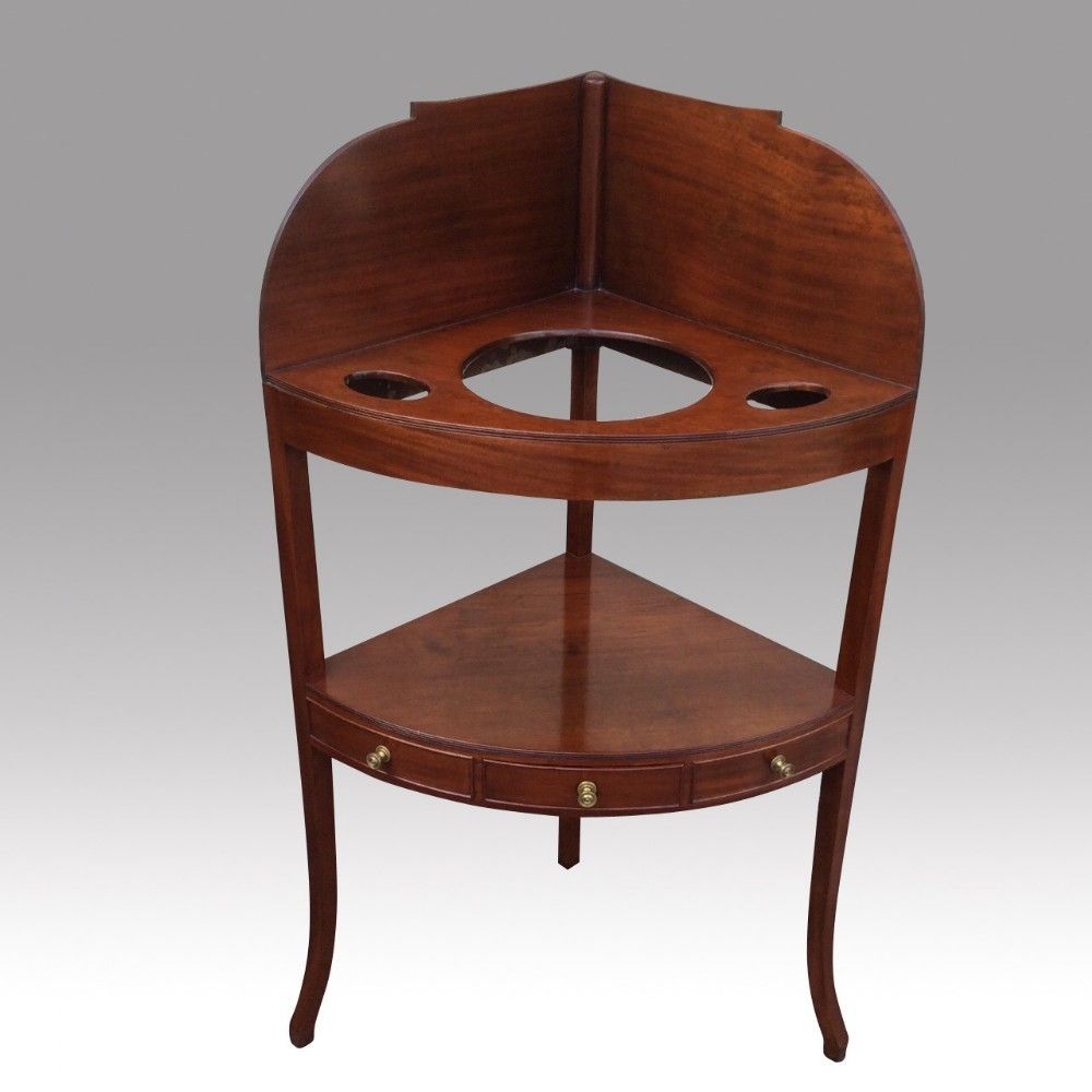 Stunning Pair Of Antique Georgian Corner Washstands, Tables,Cabinets photo for sale
