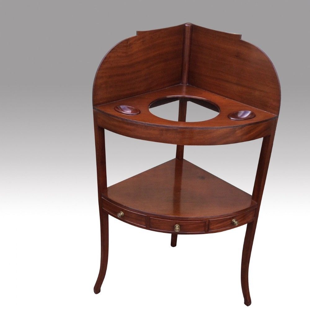 Stunning Pair Of Antique Georgian Corner Washstands, Tables,Cabinets photo Furniture