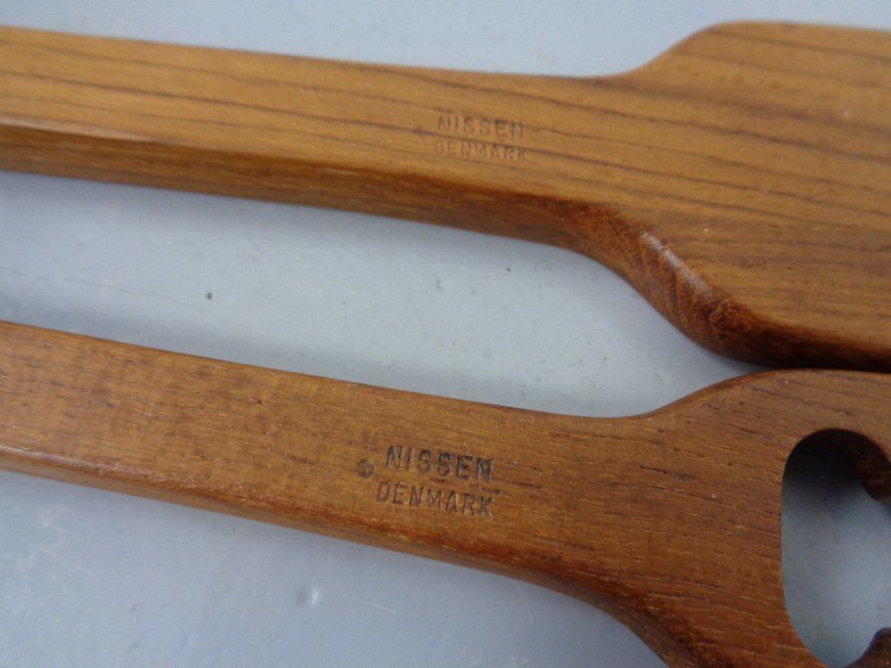 Home Decor Mid Century Teak Salad Bowl And Spoons By Richard Nissen For Nissen, 1960s, Set Of 3 photo