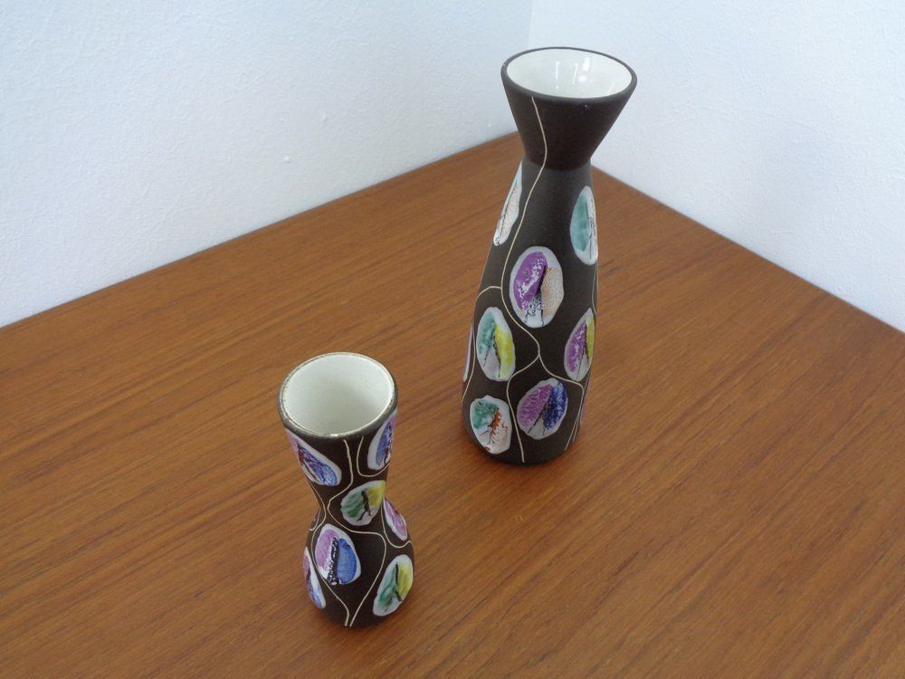 Ceramic Kongo Vases By Bodo Mans For Bay Keramik, 1960s, Set Of 2 photo 175.0