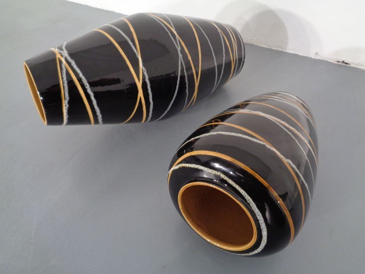Fat Lava Ceramic Vases From Scheurich 1960s Set Of 2 photo Home Decor