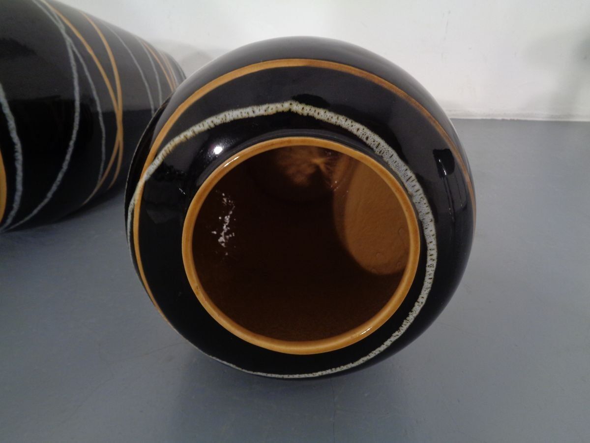 photo furniture Fat Lava Ceramic Vases From Scheurich 1960s Set Of 2