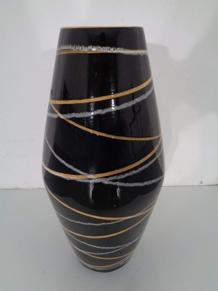 photo vinterior Fat Lava Ceramic Vases From Scheurich 1960s Set Of 2