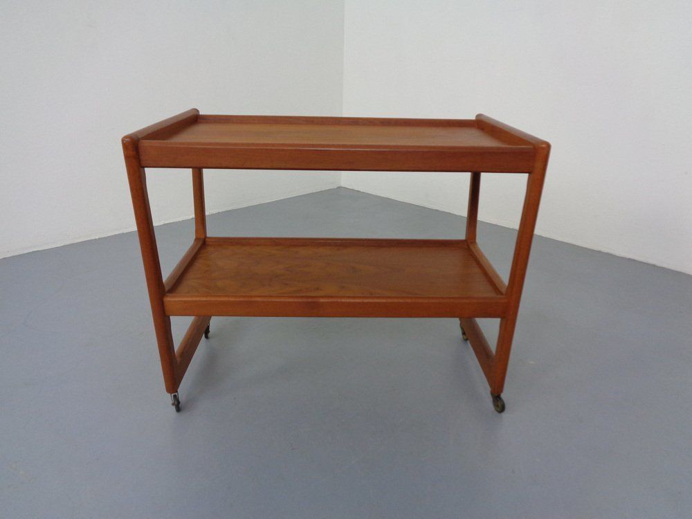 Teak Bar Cart By Holger Georg Jensen For Kubus, Denmark, 1960s photo furniture