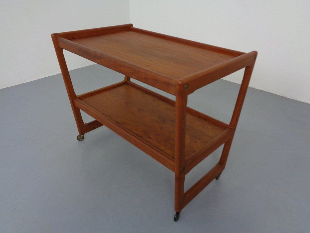 Teak Bar Cart By Holger Georg Jensen For Kubus, Denmark, 1960s photo buy
