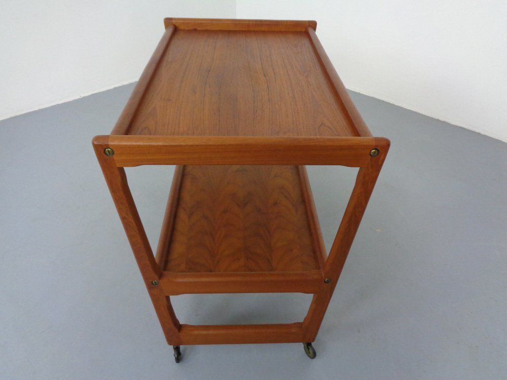 photo for sale Teak Bar Cart By Holger Georg Jensen For Kubus, Denmark, 1960s