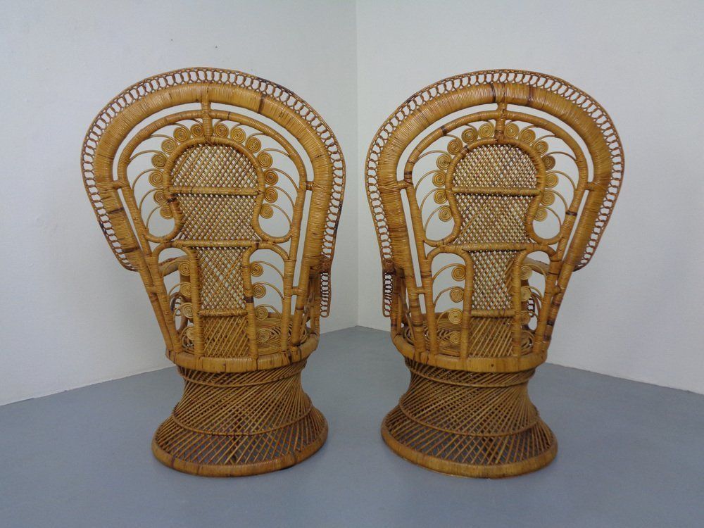 photo furniture French Peacock Chairs & Table, 1960s, Set Of 3
