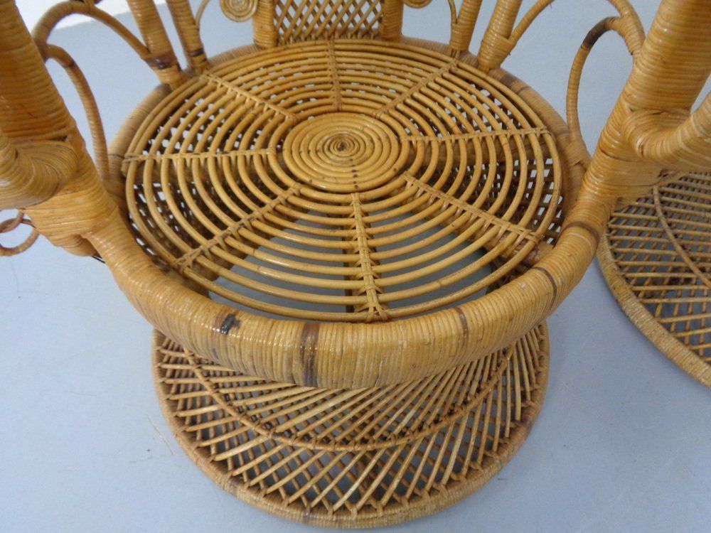 photo buy French Peacock Chairs & Table, 1960s, Set Of 3