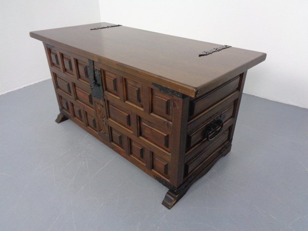 Spanish Chest & 2 Chests Of Drawers, 1960s, Set Of 3 photo vintage