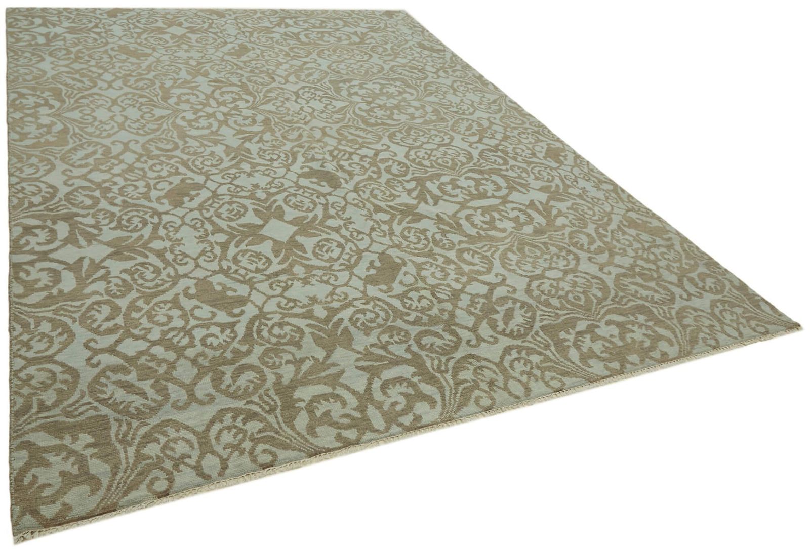 Handmade Blue Oushak Vintage Rug 310 Cm X 244 Cm photo furniture