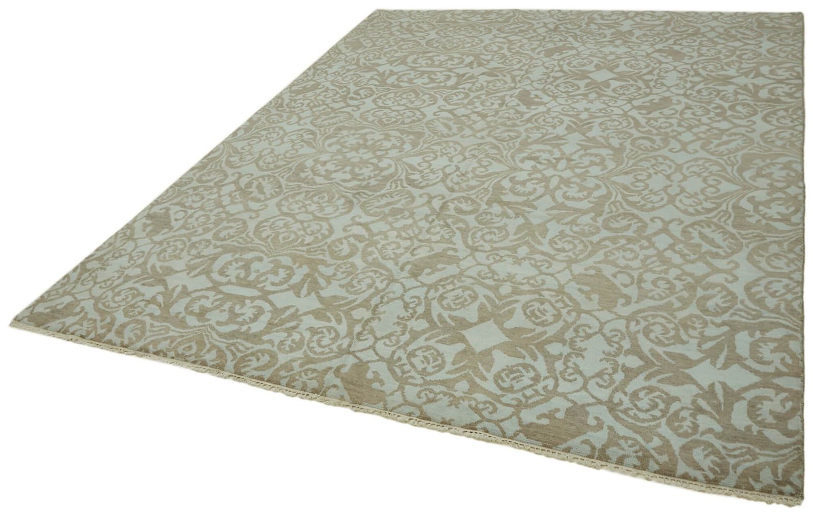 Handmade Blue Oushak Vintage Rug 310 Cm X 244 Cm photo for sale