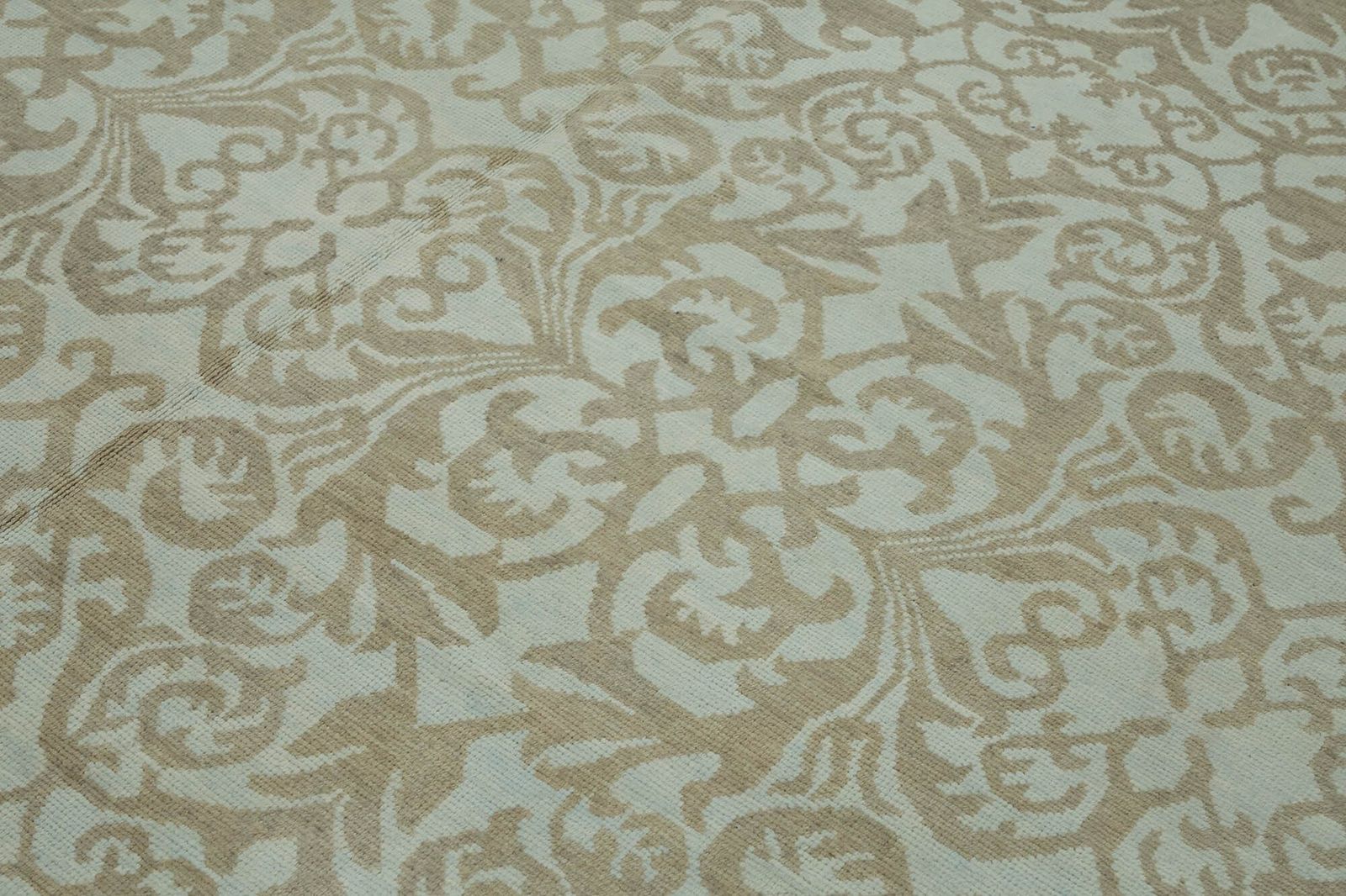 Handmade Blue Oushak Vintage Rug 310 Cm X 244 Cm photo 1814.0