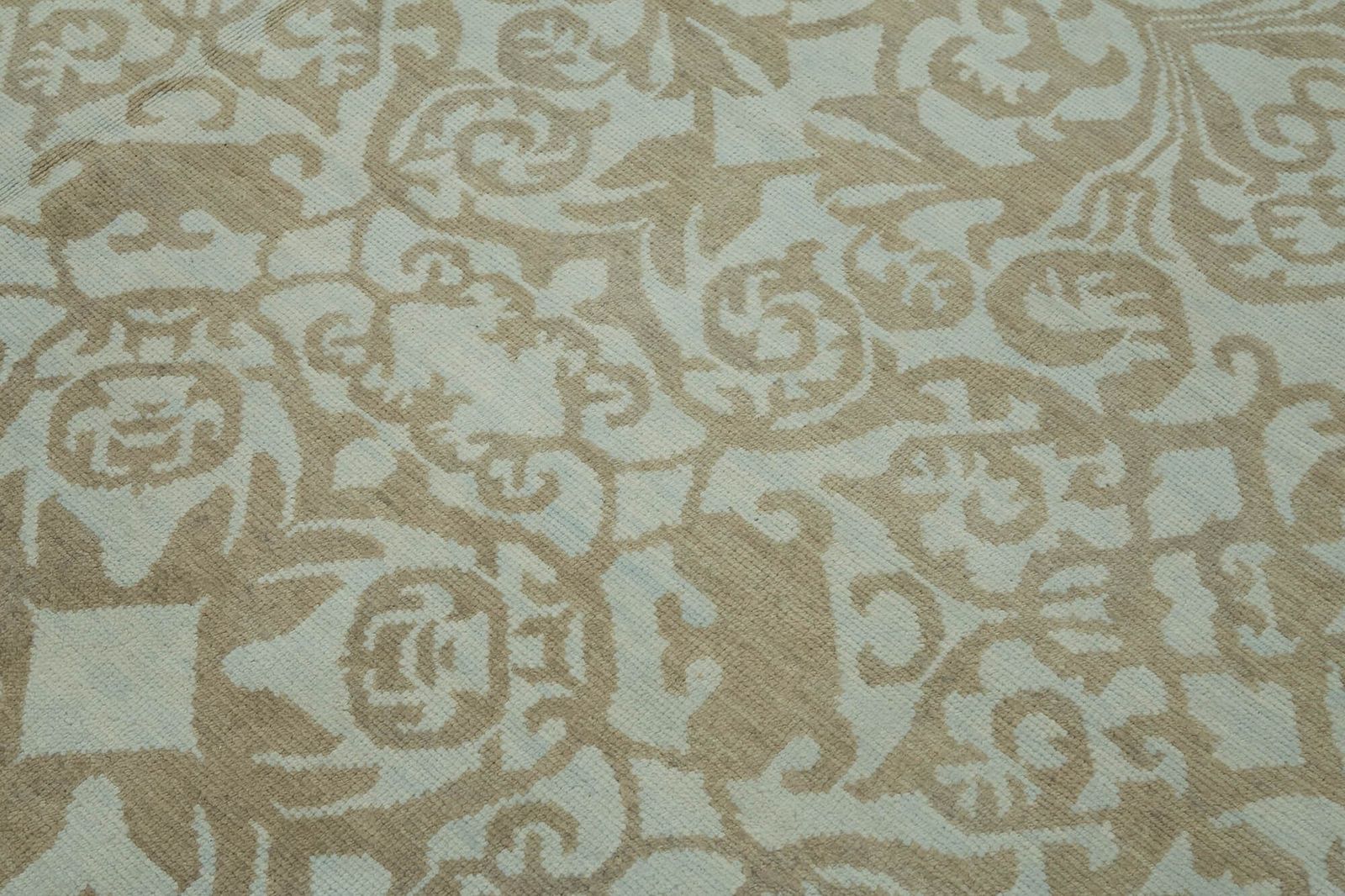 photo furniture Handmade Blue Oushak Vintage Rug 310 Cm X 244 Cm