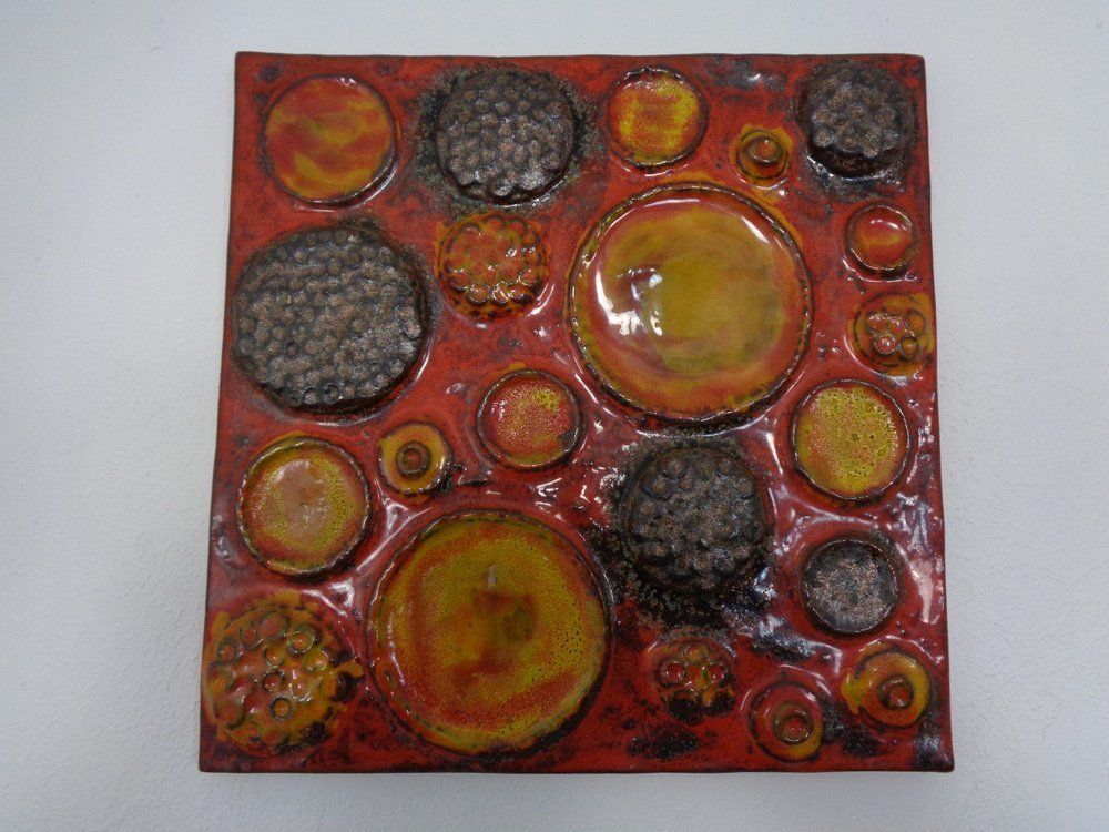 Large Urania Ceramic Wall Plaque By Gerda Heuckeroth For Ceramano, 1960s