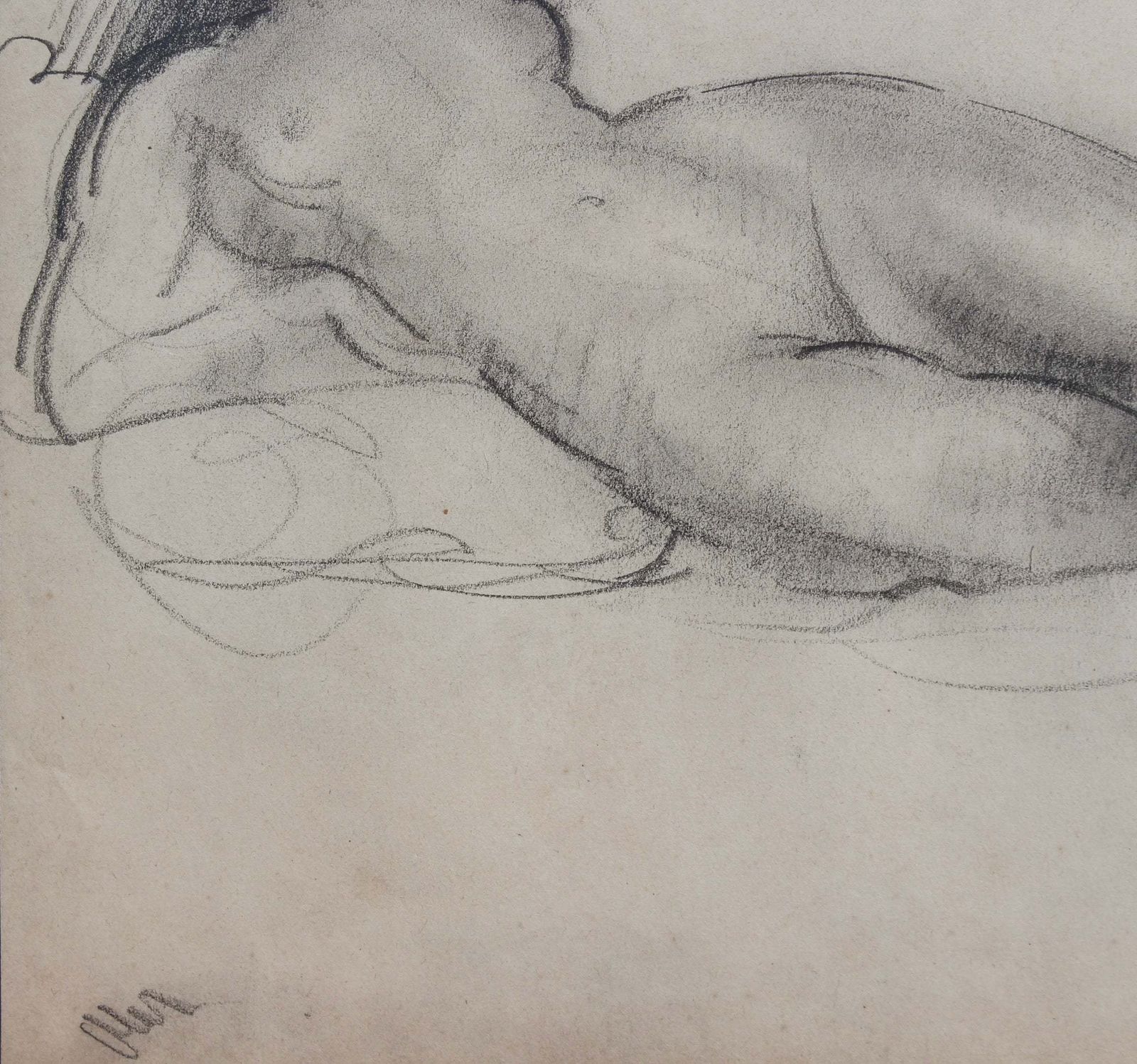 Portrait Of Reclining Nude' By Guillaume Dulac (Circa 1920s) photo vintage