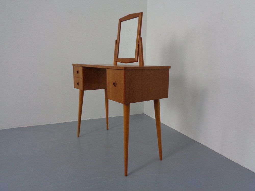 Danish Teak Dressing Table With Mirror, 1960s photo for sale