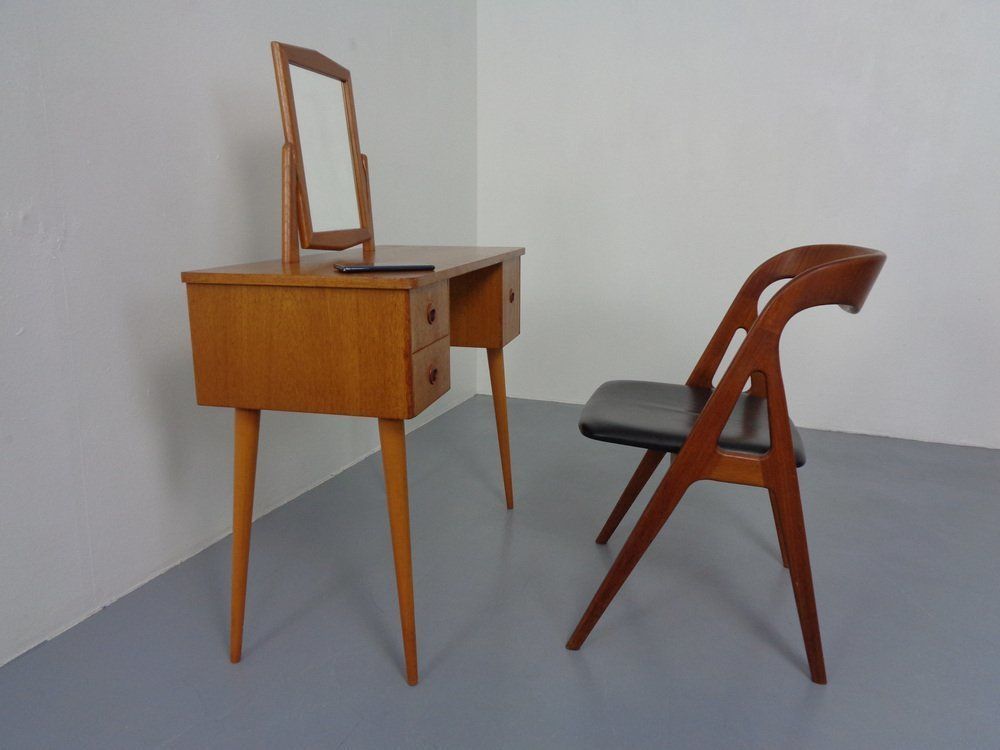 Danish Teak Dressing Table With Mirror, 1960s photo buy