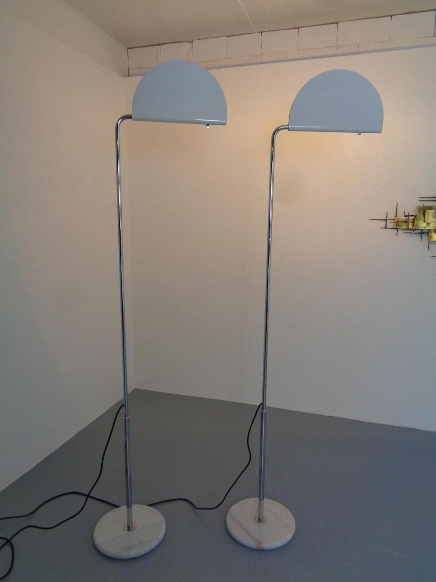 Mezzaluna Floor Lamps By Bruno Gecchelin For Skipper Pollux, 1970s, Set Of 2