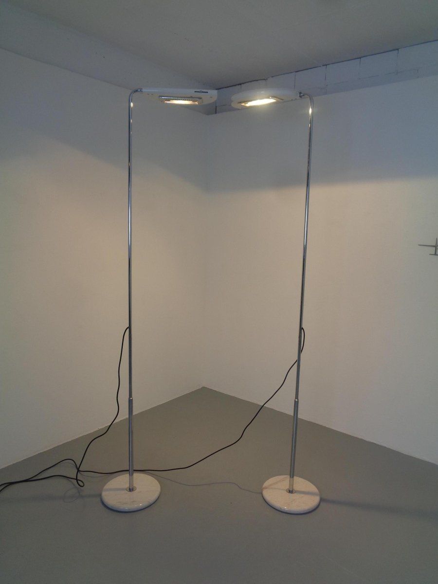 Mezzaluna Floor Lamps By Bruno Gecchelin For Skipper Pollux, 1970s, Set Of 2 photo vinterior