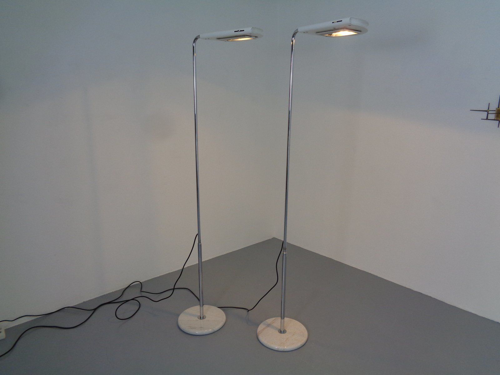 Lighting Mezzaluna Floor Lamps By Bruno Gecchelin For Skipper Pollux, 1970s, Set Of 2 photo