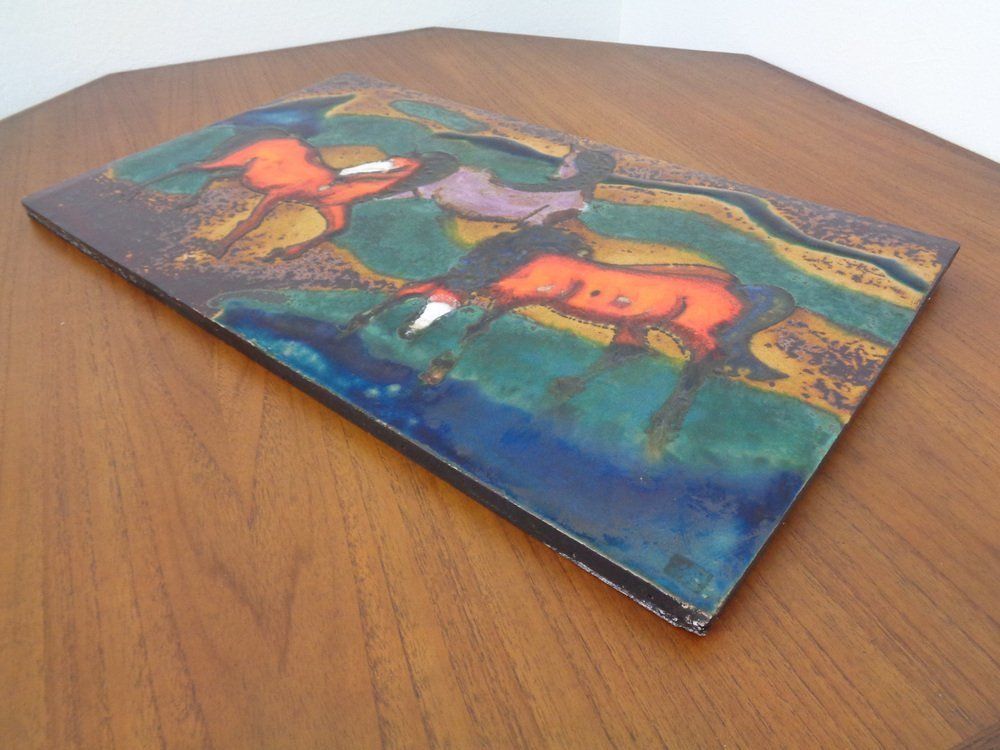 Vintage Ceramic 772 Plate With Horses From Ruscha, 1970s photo vinterior