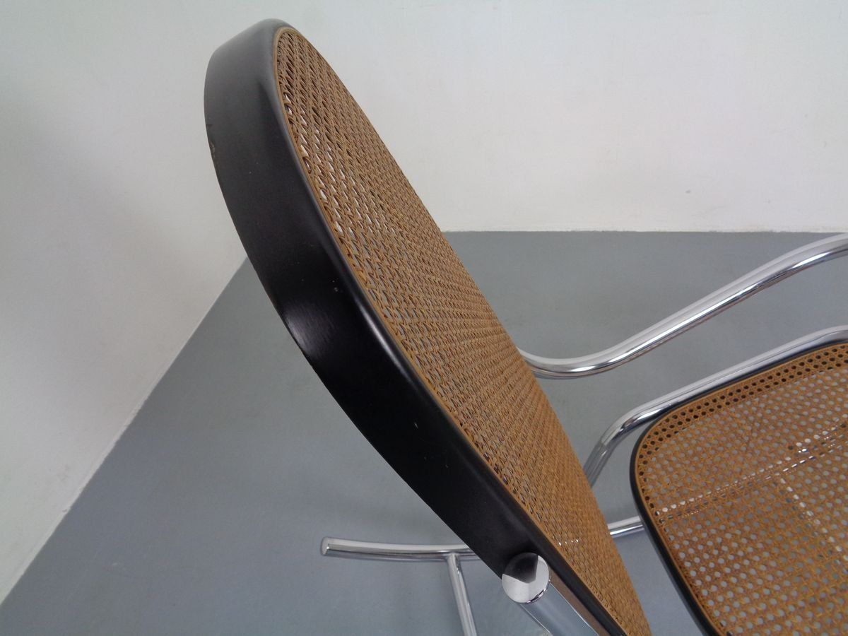 photo buy Mid Century Tubular Steel & Mesh Rocking Chair, 1960s