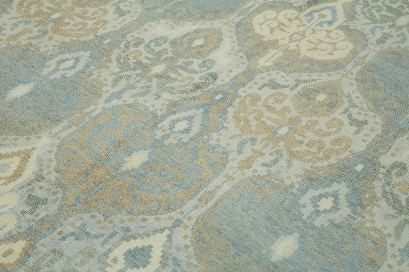 Handmade Blue Vintage Oushak Rug 327 Cm X 245 Cm photo 1921.0