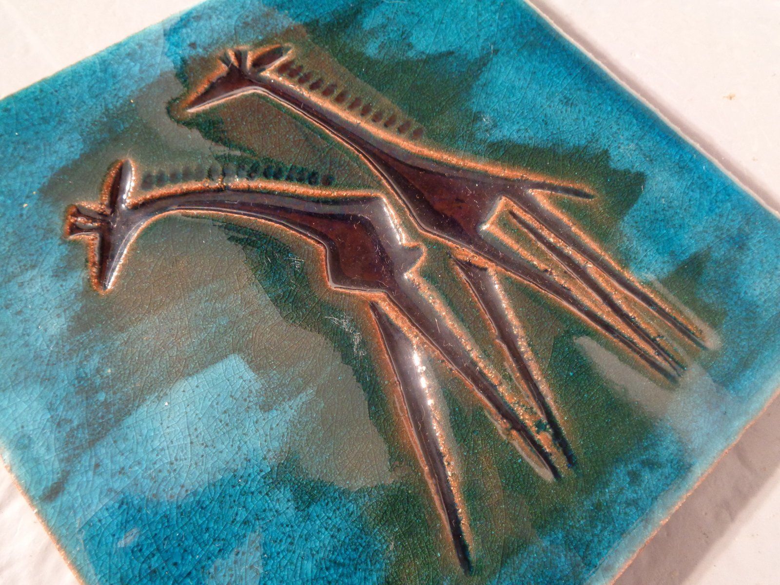 Vintage Ceramic Majolika Plate, 1970s photo vinterior