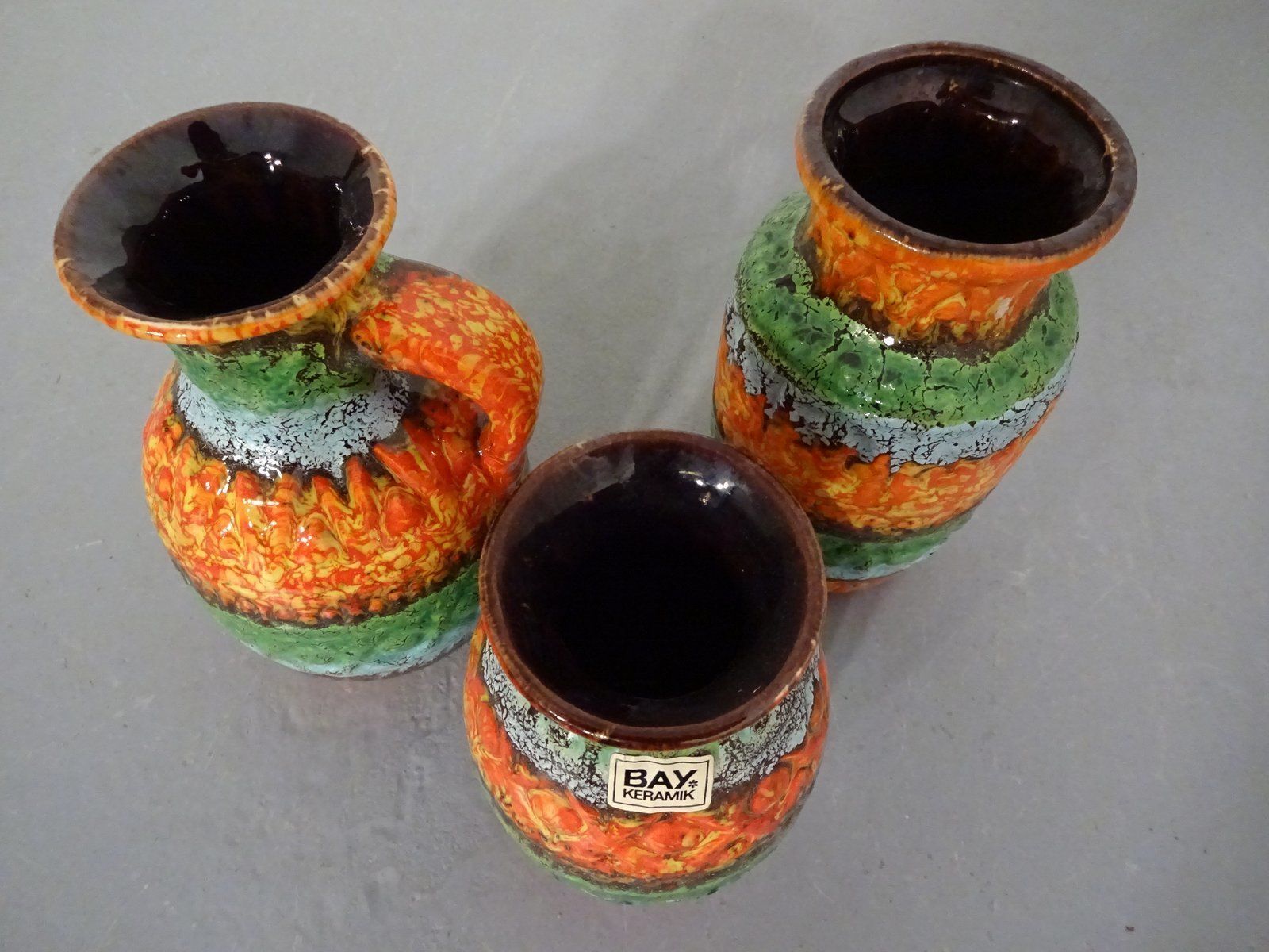 Ceramic Vases By Bodo Mans For Bay Keramik, 1960s, Set Of 3 photo Home Decor