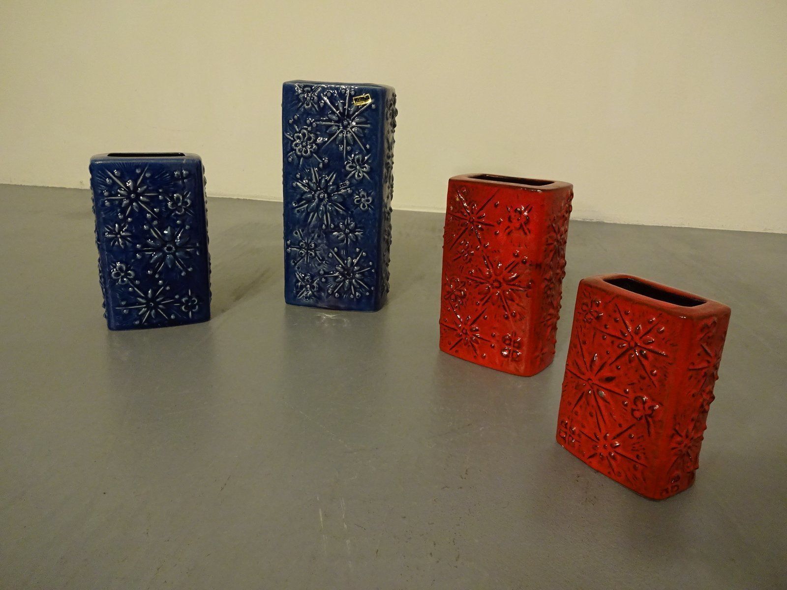 Kosmos Ceramic Vases From Scheurich, 1960s, Set Of 4
