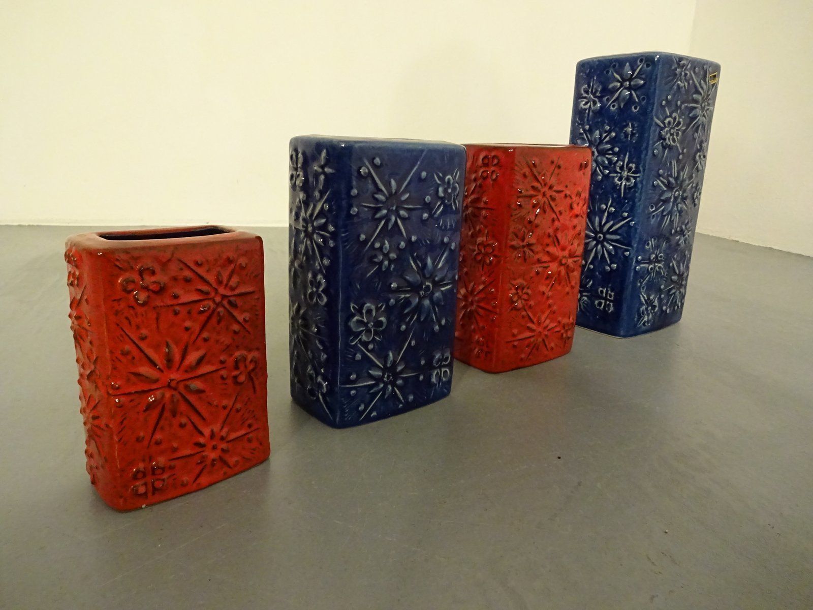 photo vinterior Kosmos Ceramic Vases From Scheurich, 1960s, Set Of 4