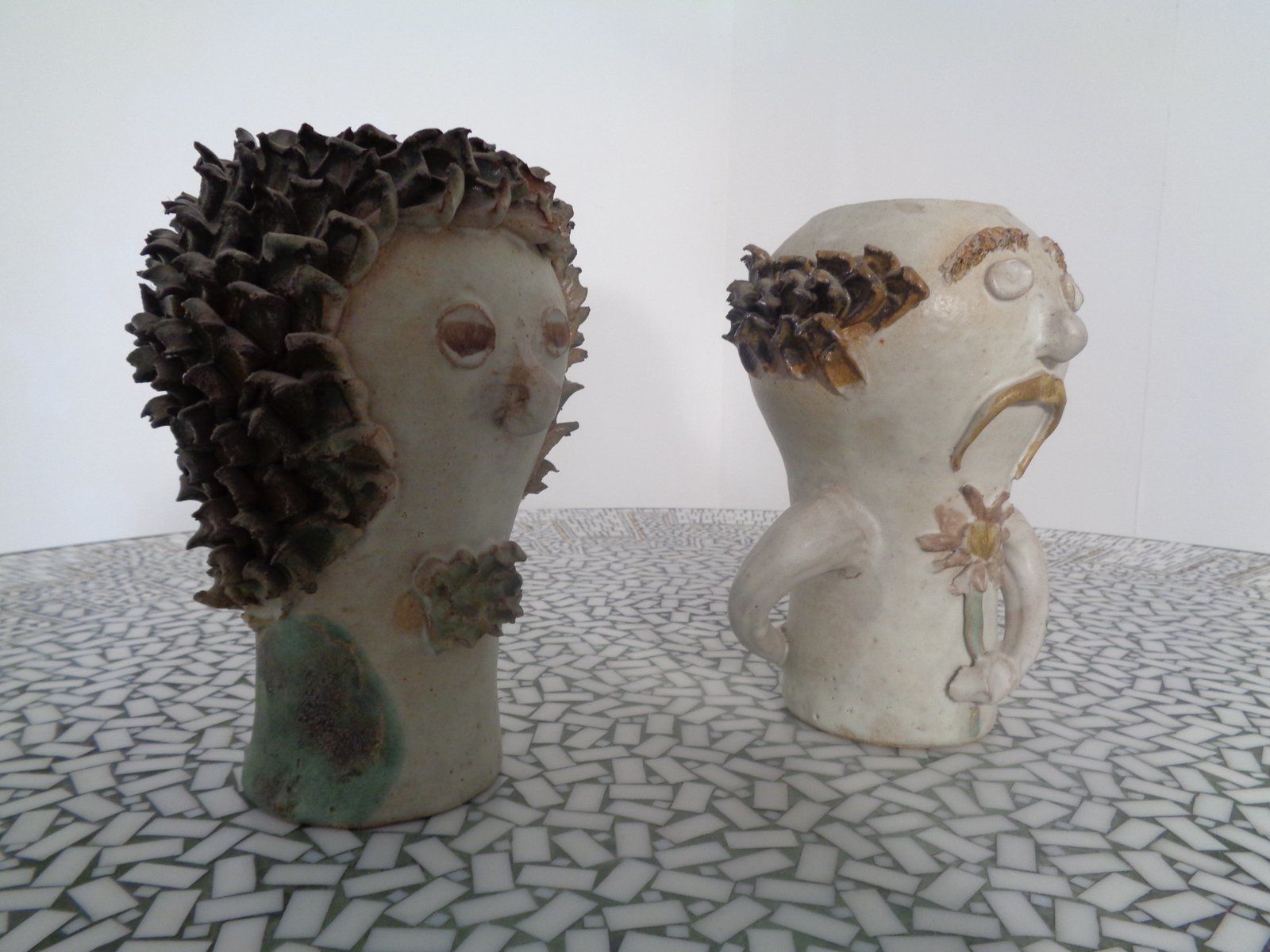 Danish Studio Ceramic Woman And Man Vases  1960s  Set Of 2 photo furniture
