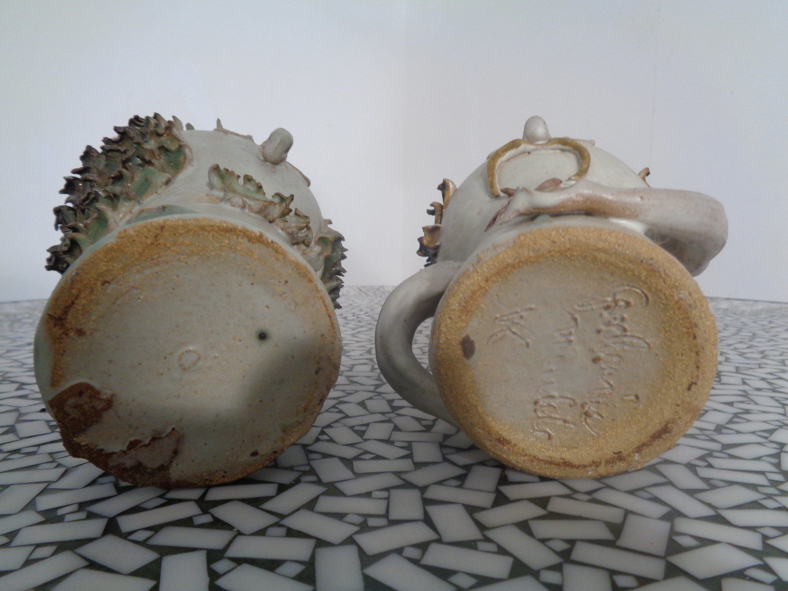 Danish Studio Ceramic Woman And Man Vases  1960s  Set Of 2 photo vintage