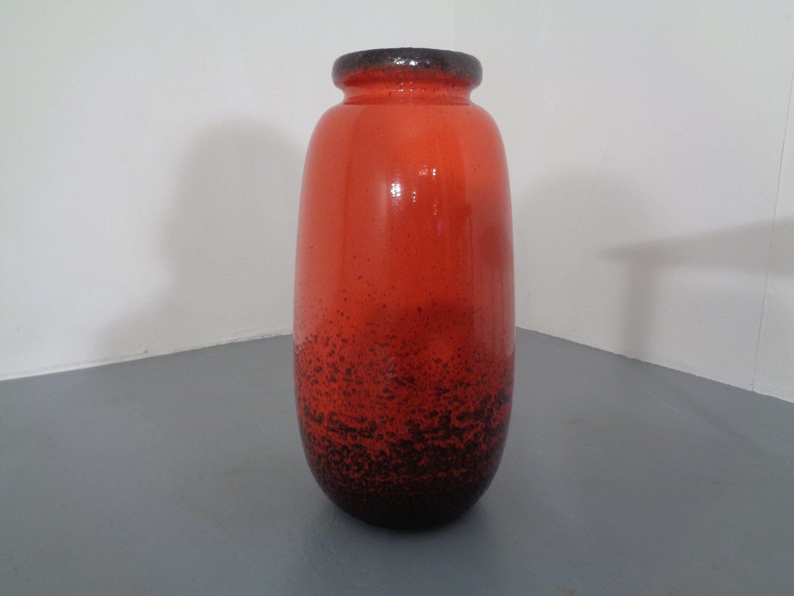 Large Glazed Ceramic Nr. 284 53 Vase From Scheurich 1970s